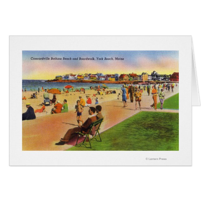 York Beach Uitzicht Concordville Beach & (Voorkant Horizontaal)
