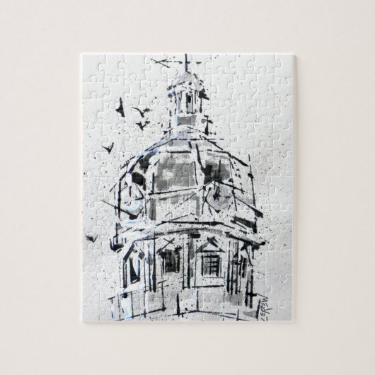 York County Courthouse Koepel / Kunstenaar Larry L Legpuzzel (Verticaal)