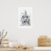 York County Courthouse Koepel / Kunstenaar Larry L Poster (Keuken)