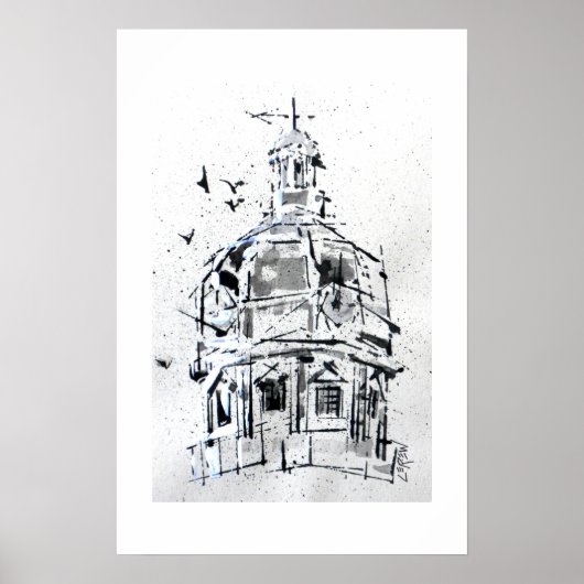 York County Courthouse Koepel / Kunstenaar Larry L Poster (Voorkant)