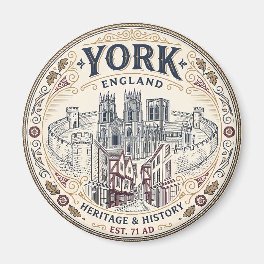 York, Engeland Magneet (Voorkant)