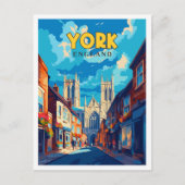 York Engeland vintage reisillustratie Briefkaart (Voorkant)