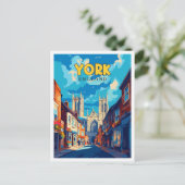 York Engeland vintage reisillustratie Briefkaart (Staand voorkant)
