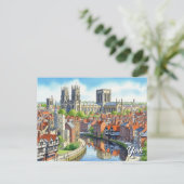 York Engeland Waterverf Briefkaart (Staand voorkant)