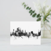 York England Skyline Black White Briefkaart (Staand voorkant)