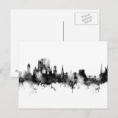 York England Skyline Black White Briefkaart (Voorkant / Achterkant)