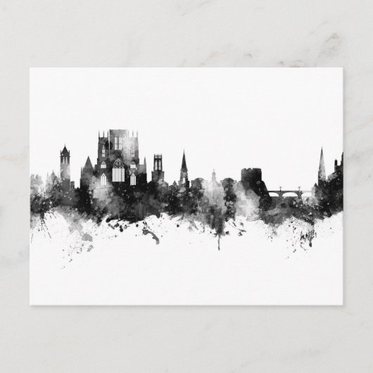 York England Skyline Black White Briefkaart (Voorkant)