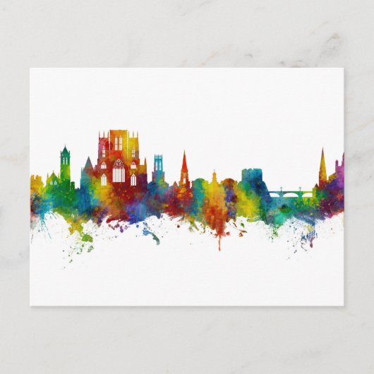 York England Skyline Briefkaart (Voorkant)
