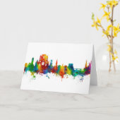 York England Skyline Kaart (Gele Bloem)