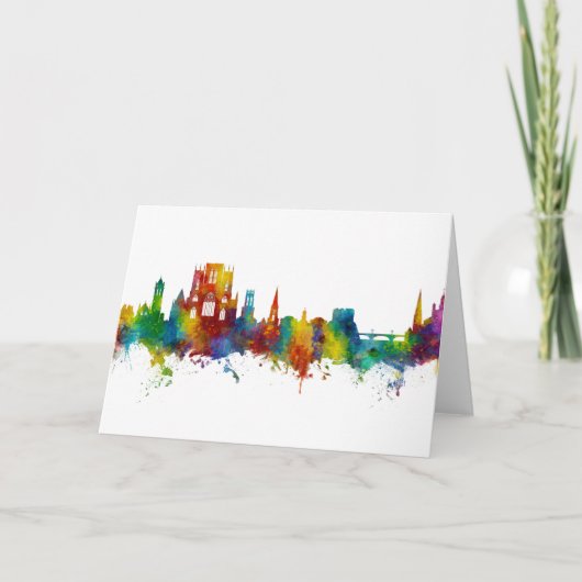 York England Skyline Kaart (Voorkant)