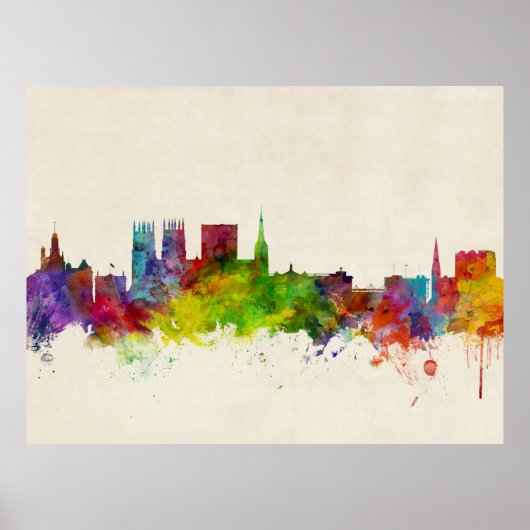 York England Skyline Poster (Voorkant)