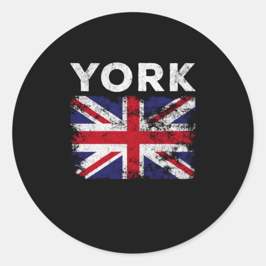 York Flag England Souvenir Ronde Sticker (Voorkant)