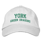 York Green Dragons Katoen Geborduurde Pet (Voorkant)