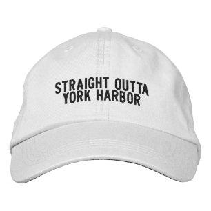 York Harbor Maine Hoed Geborduurde Pet