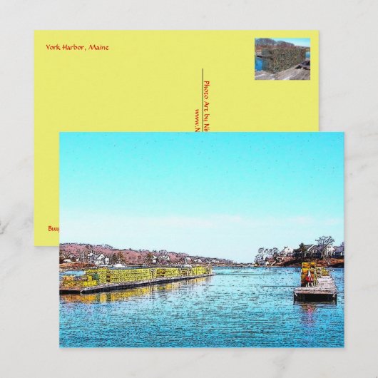 York Harbour, Maine Briefkaart (Voorkant / Achterkant)