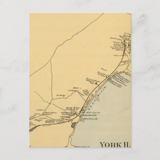 York Harbour, York Beach Briefkaart (Voorkant)