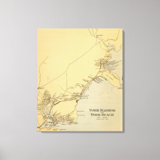 York Harbour, York Beach Canvas Afdruk (Voorkant)