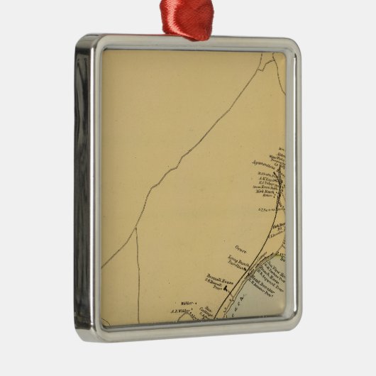 York Harbour, York Beach Metalen Ornament (Rechts)