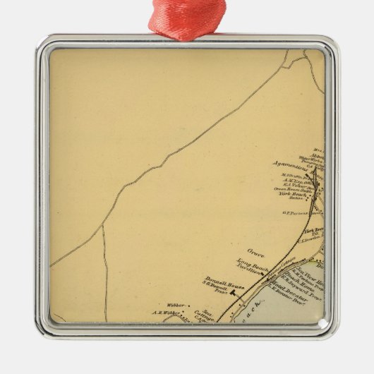 York Harbour, York Beach Metalen Ornament (Voorkant)