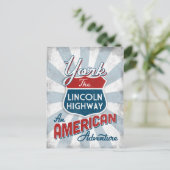 York Lincoln Highway America Pennsylvania Briefkaart (Staand voorkant)