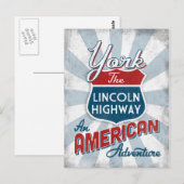 York Lincoln Highway America Pennsylvania Briefkaart (Voorkant / Achterkant)