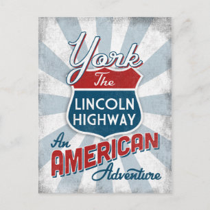 York Lincoln Highway  America Pennsylvania Briefkaart