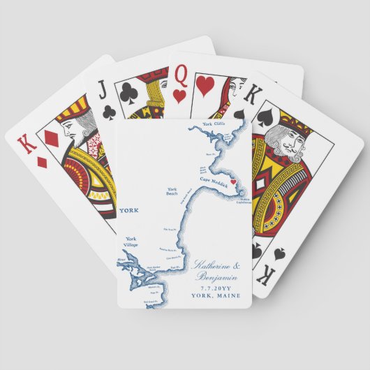 York Maine Bestemming Huwelijksgunst Pokerkaarten (Achterkant)