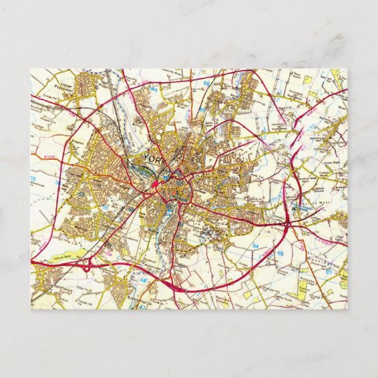 York Map Briefkaart (Voorkant)
