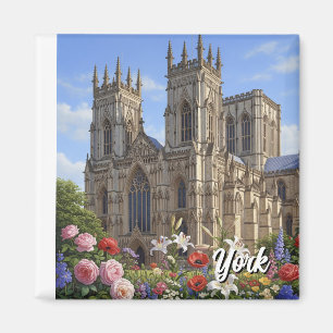 York Minster Engeland Bloemen Magneet