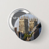 York Minster England Ronde Button 5,7 Cm (Voorkant /achterkant)