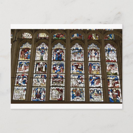 York Minster Great East Window. Briefkaart (Voorkant)