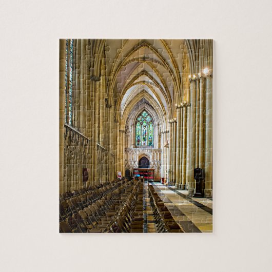 York Minster van binnenuit. Legpuzzel (Verticaal)