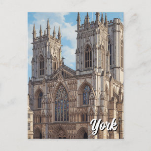 York Minster Verenigd Koninkrijk Reizen Briefkaart