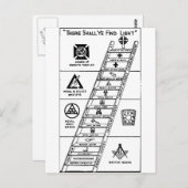 York Rite Ladder Briefkaart (Voorkant / Achterkant)