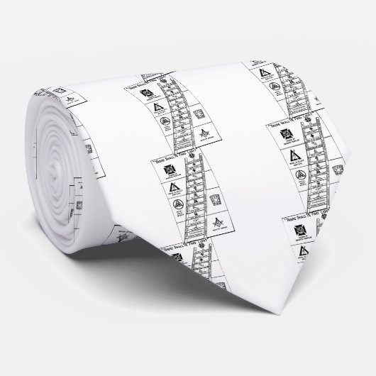 York Rite Ladder Stropdas (Opgerold)