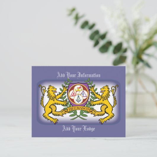 York Rite Lions Briefkaart (Staand voorkant)