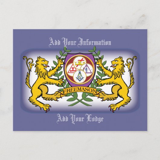 York Rite Lions Briefkaart (Voorkant)