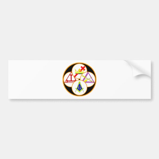 York Rite Mason Bumpersticker (Voorkant)