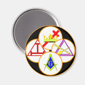 York Rite Mason Magneet (Voorkant / Achterkant)