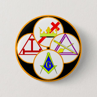 York Rite Mason Ronde Button 5,7 Cm