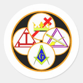 York Rite Mason Ronde Sticker