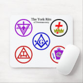 York Rite Mousepad Muismat (Met muis)