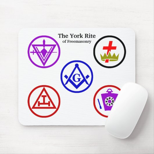 York Rite Mousepad Muismat (Met muis)