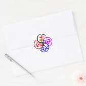 York Rite Pinwheel Vierkante Sticker (Envelop)