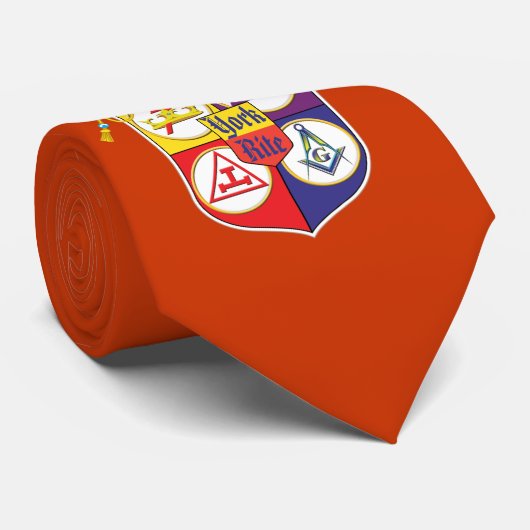 York Rite shield Stropdas (Opgerold)