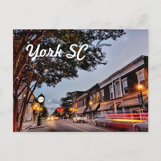 York South Carolina Briefkaart (Voorkant)