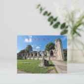 York St.Mary's Abbey uitzicht briefkaart (Staand voorkant)