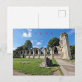 York St.Mary's Abbey uitzicht briefkaart (Voorkant / Achterkant)