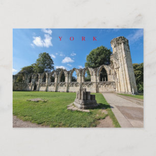 York St.Mary's Abbey uitzicht briefkaart
