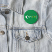 York, UK Road Sign Ronde Button 5,7 Cm (In situ)